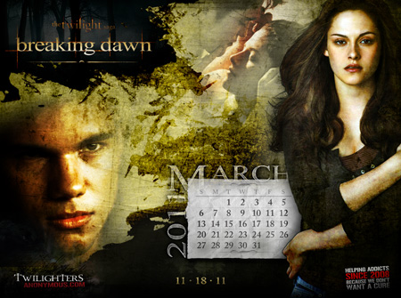 Twilighters Anonymous Desktop Wallpaper Calendar March 2011 Wallpaper Calendar
